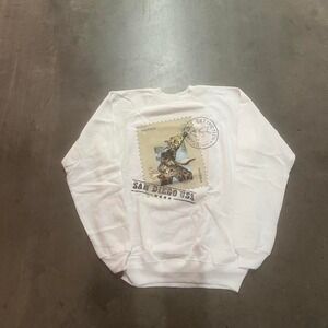 Vintage 1987 giraffe‎ white crew neck sweatshirt